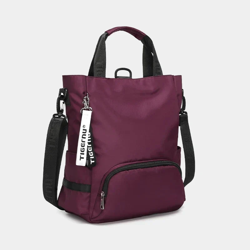 3-in-1 Women’s Backpack and Shoulder Bag, Lightweight Nylon Day Bag, 12L Capacity