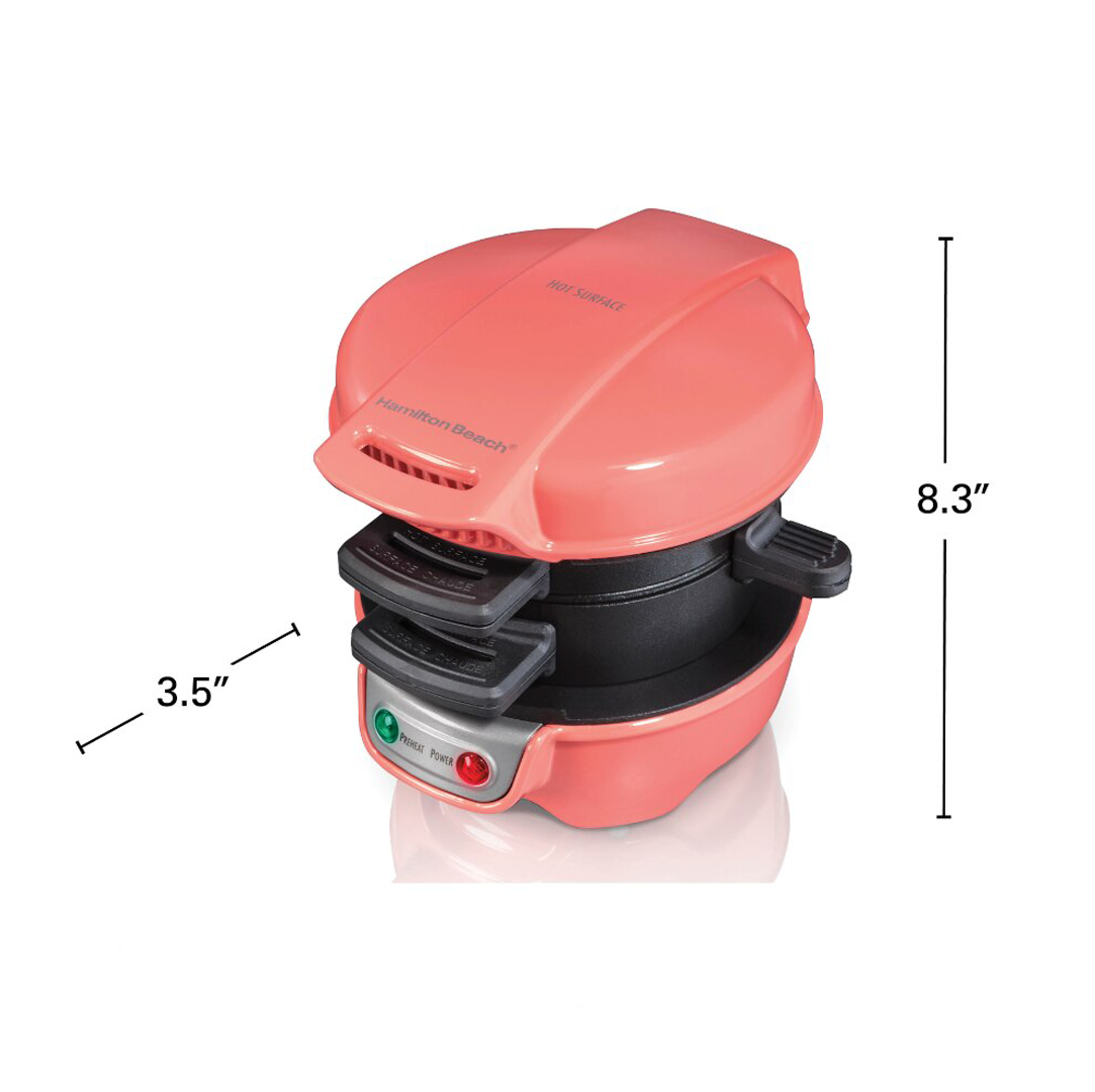Electric Breakfast Sandwich Maker with Single and Double Cooking Plates