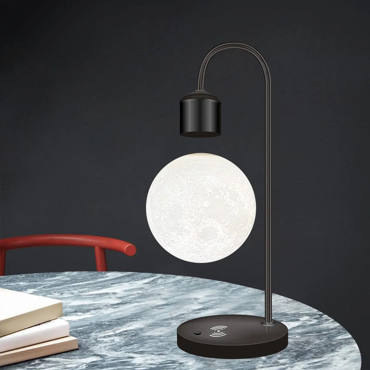 Floating Moon Lamp Wireless Charging Desk Light Magnetic Levitation Night Lamp