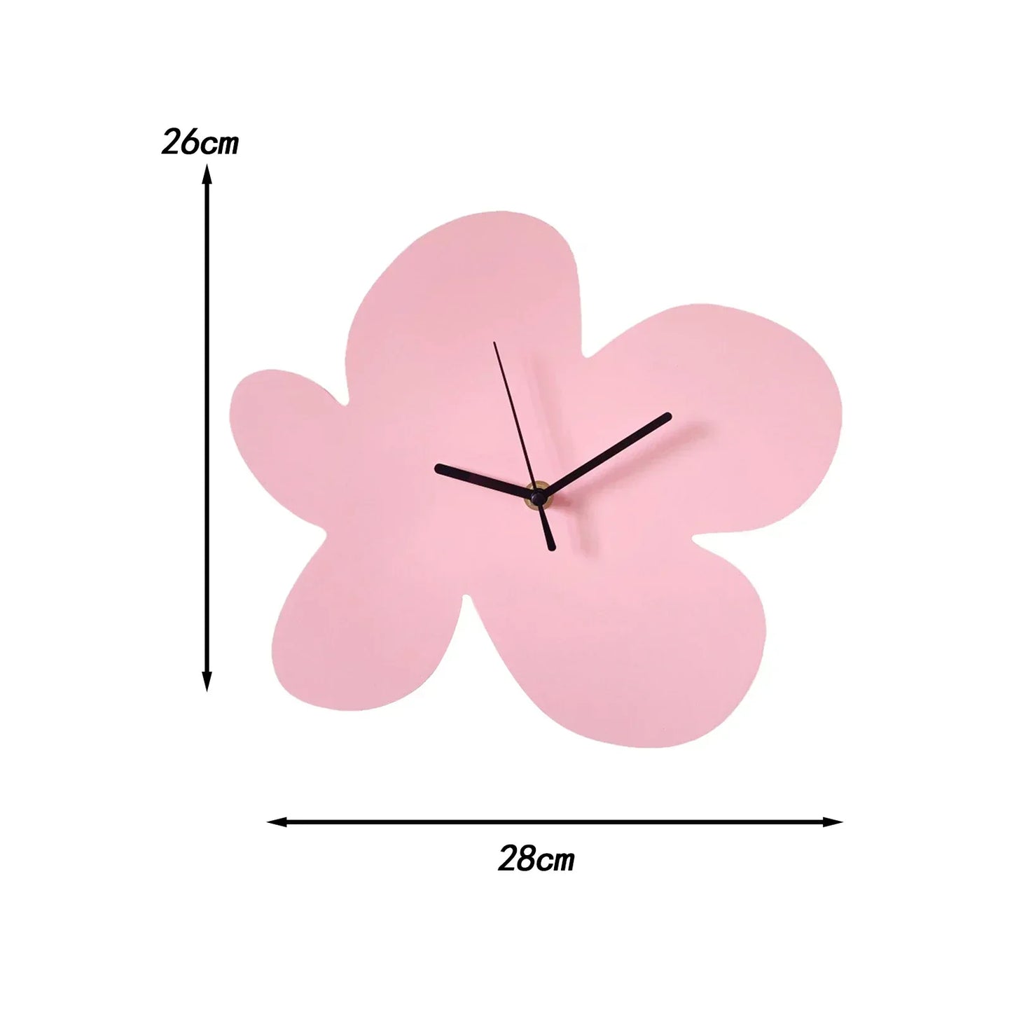 Floral Decorative Wall Clock Artistic Modern Home Decor Flower Design Elegant Wall Art Timepiece