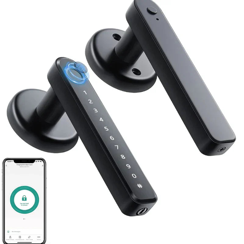 Smart Fingerprint Door Knob Keyless Entry Lock Touchscreen Security