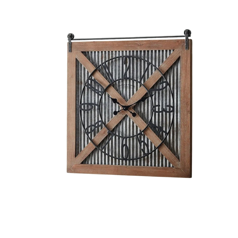 Square Minimalist Wall Clock Silent Modern Home Decor