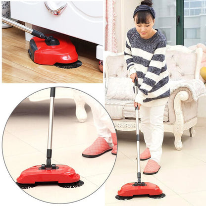 2 in 1 Manual Sweeper Vacuum Cordless Floor Cleaner