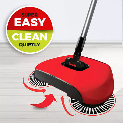 2 in 1 Manual Sweeper Vacuum Cordless Floor Cleaner