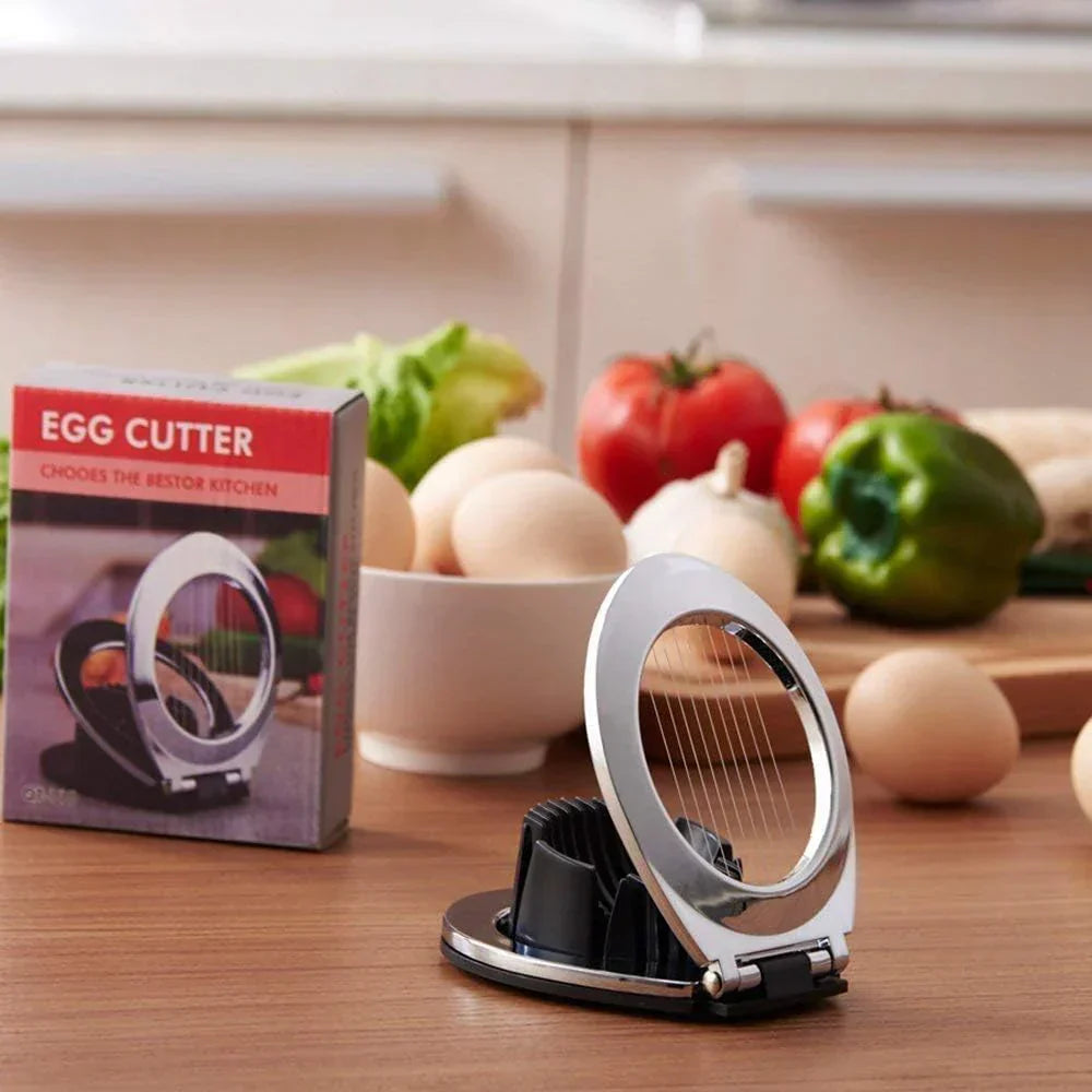 3 In 1 Stainless Steel Egg Slicer Cutter Three Way Kitchen Tool