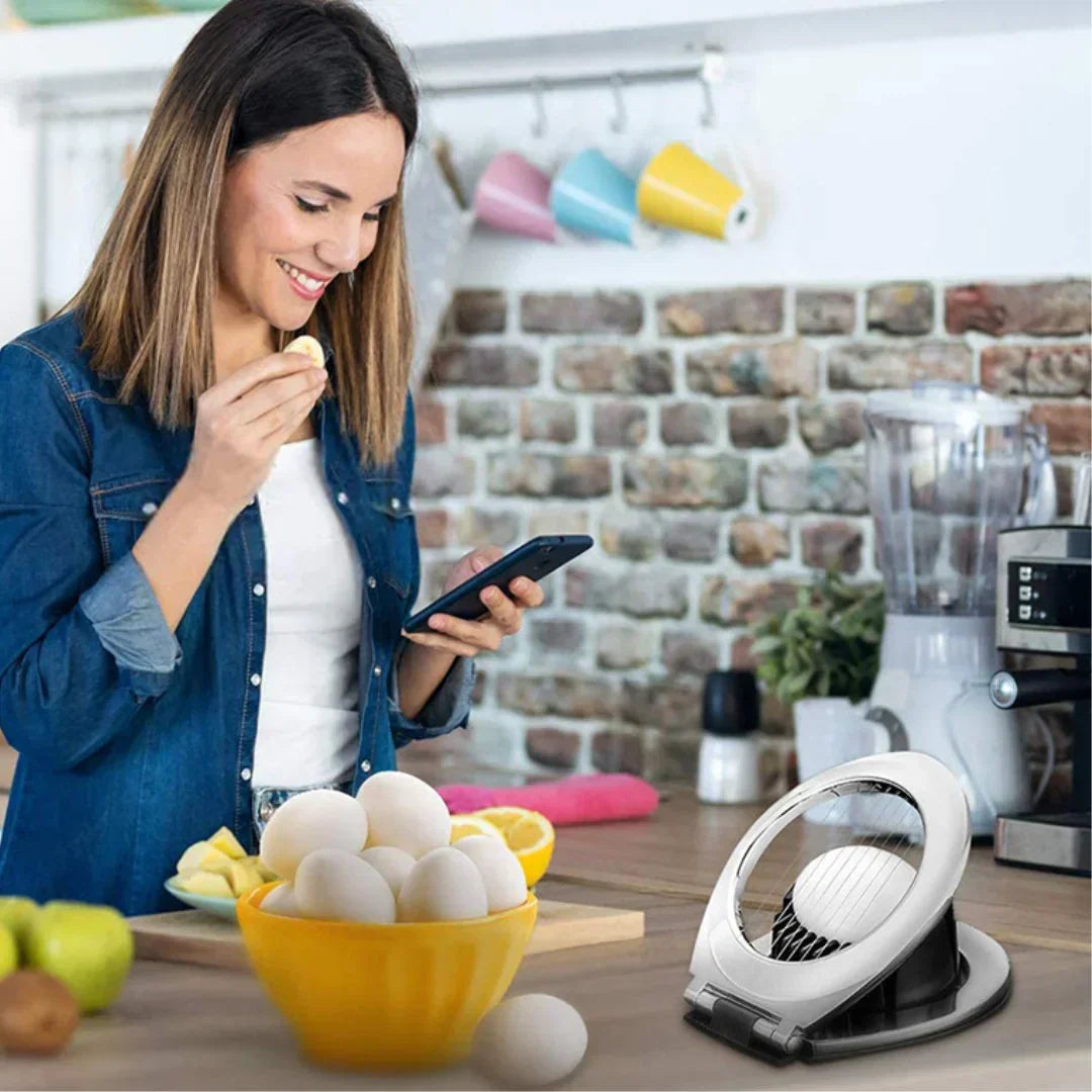 3 In 1 Stainless Steel Egg Slicer Cutter Three Way Kitchen Tool