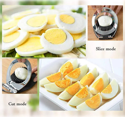 3 In 1 Stainless Steel Egg Slicer Cutter Three Way Kitchen Tool