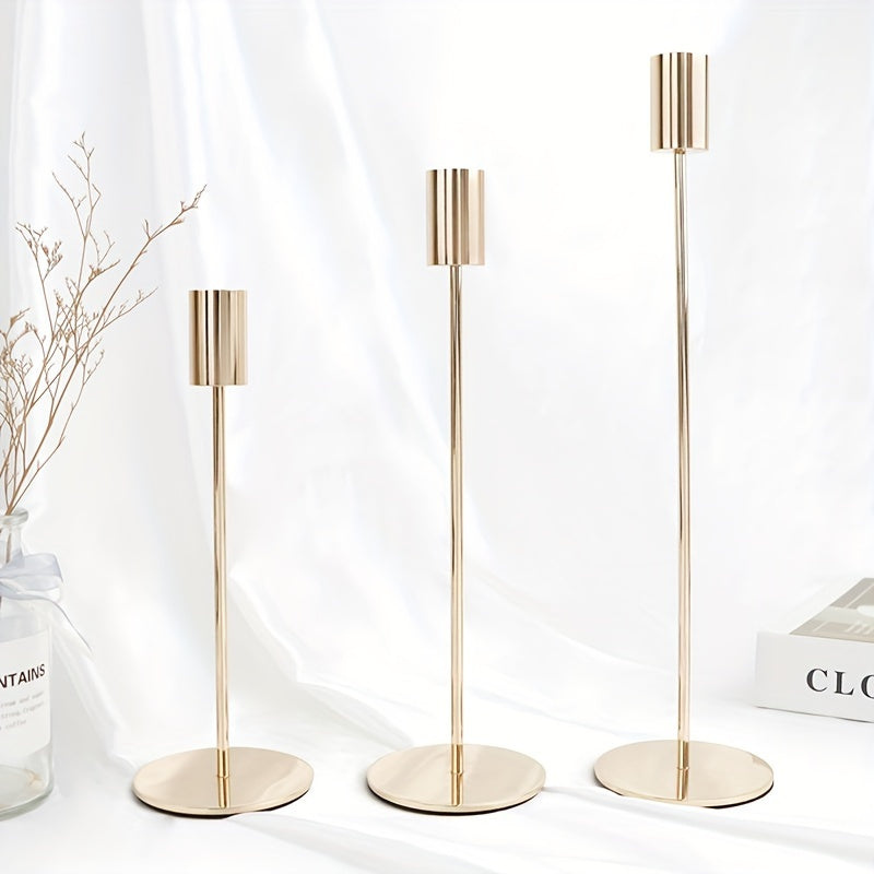 3 Piece Candle Holder Set Modern Decorative Candle Stand Home Table Decor