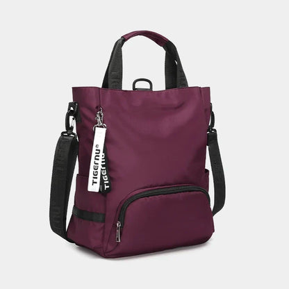 3-in-1 Women’s Backpack and Shoulder Bag, Lightweight Nylon Day Bag, 12L Capacity