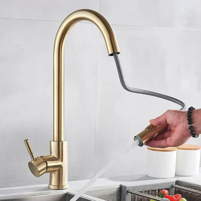 360° Rotating Kitchen Faucet with Touch Sensor – Dual Water Mode Smart Sink Tap