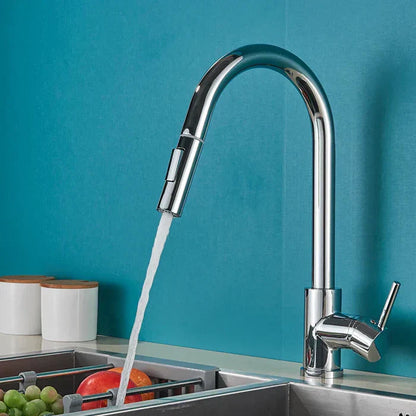 360° Rotating Kitchen Faucet with Touch Sensor – Dual Water Mode Smart Sink Tap