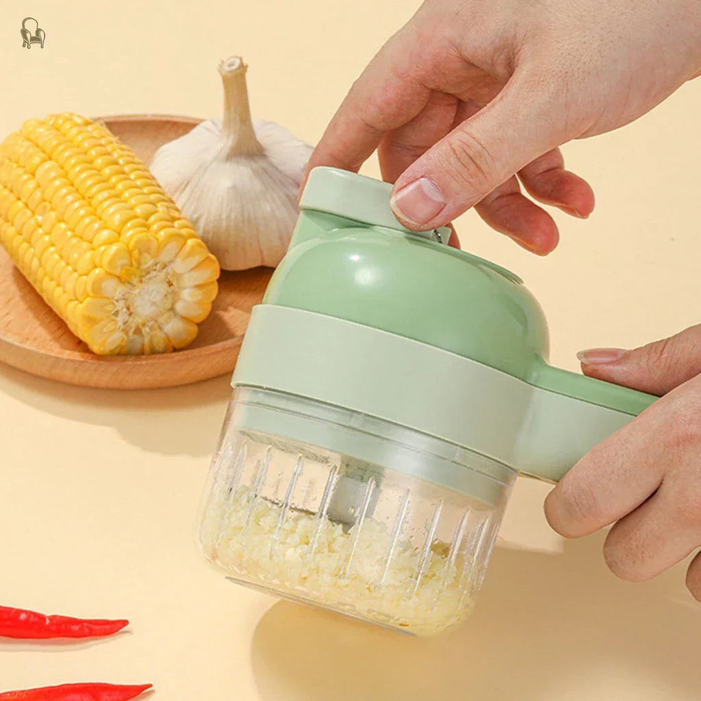 4 in 1 Electric Handheld Food Chopper Vegetable Garlic Meat Herb Portable Cutter