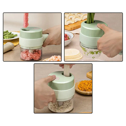 4 in 1 Electric Handheld Food Chopper Vegetable Garlic Meat Herb Portable Cutter