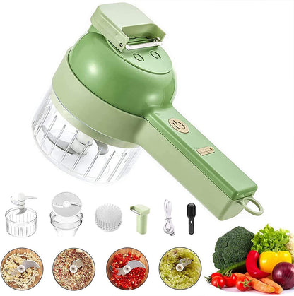 4 in 1 Electric Handheld Food Chopper Vegetable Garlic Meat Herb Portable Cutter