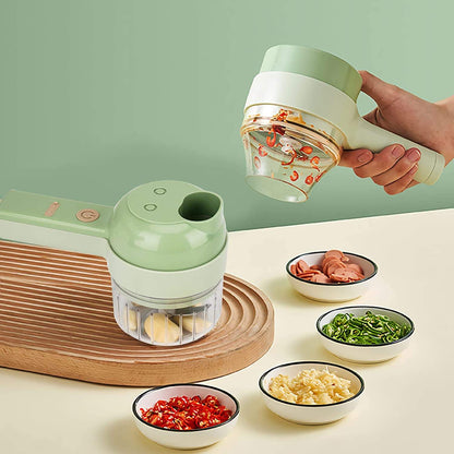4 in 1 Electric Handheld Food Chopper Vegetable Garlic Meat Herb Portable Cutter