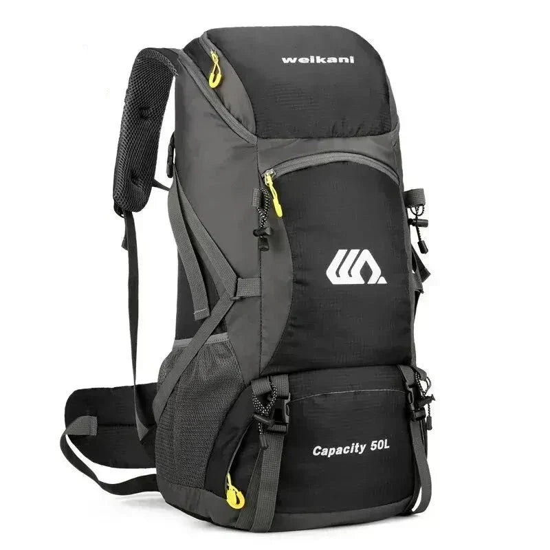 50L Waterproof Nylon Backpack – Large Capacity Camping and Hiking Rucksack