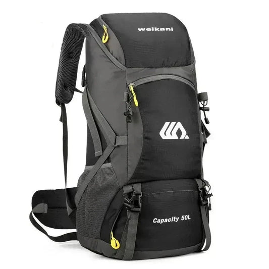 50L Waterproof Nylon Backpack – Large Capacity Camping and Hiking Rucksack
