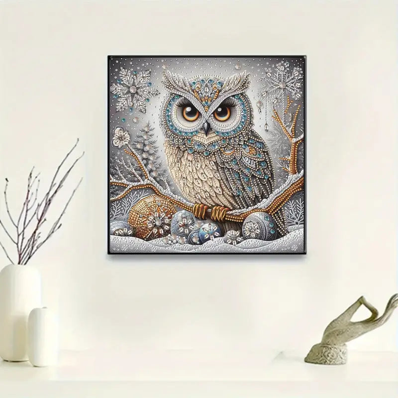 5D Diamond Painting Owl Kit DIY Crystal Diamond Art Craft Set for Adults Relaxing Hobby Home Wall Decor