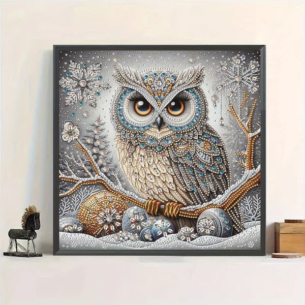 5D Diamond Painting Owl Kit DIY Crystal Diamond Art Craft Set for Adults Relaxing Hobby Home Wall Decor