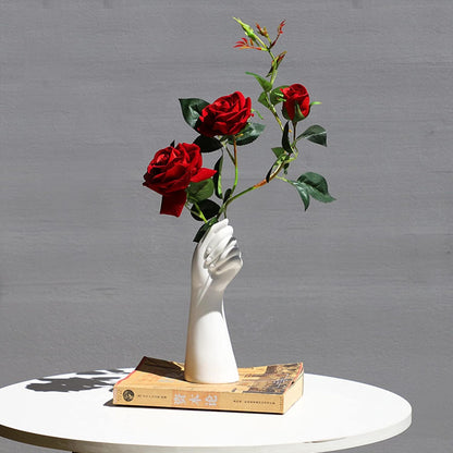 Abstract Hand Vase Modern Decorative Sculpture Flower Vase Home Decor