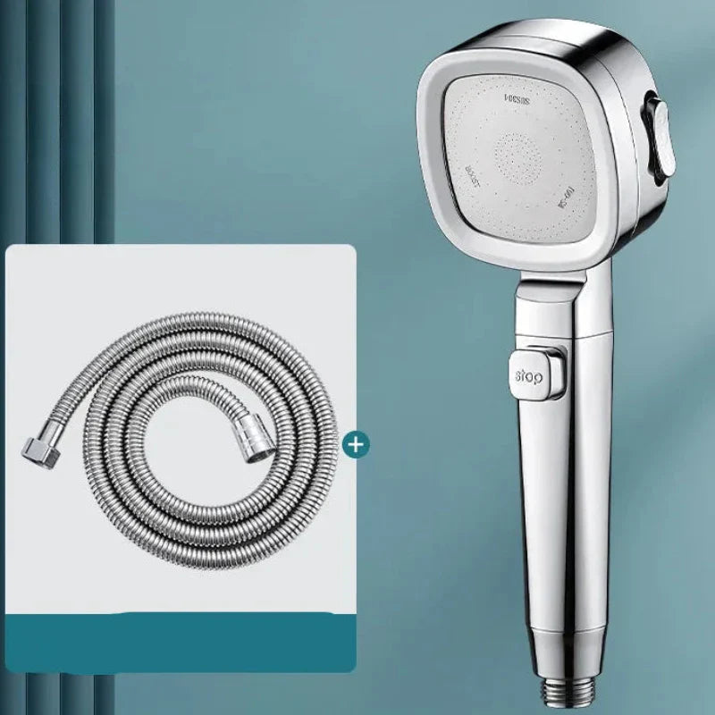 Adjustable High Pressure Shower Head Three Spray Modes Handheld Bathroom Upgrade