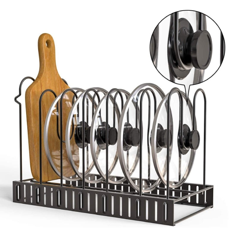 Adjustable Kitchen Pan Lid Holder Storage Rack Organizer
