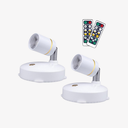 Adjustable LED Spotlight Wall Light with Remote Control 300 Degree Rotating Accent Light