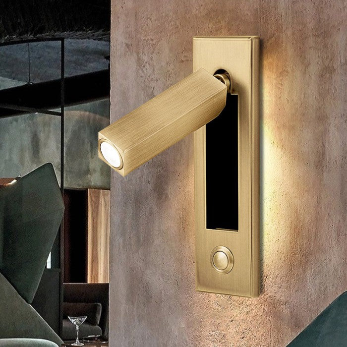 Adjustable LED Wall Reading Light Modern Pull Out Bedside Wall Lamp for Bedroom