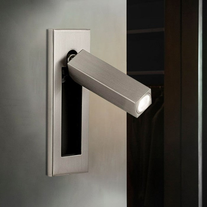 Adjustable LED Wall Reading Light Modern Pull Out Bedside Wall Lamp for Bedroom