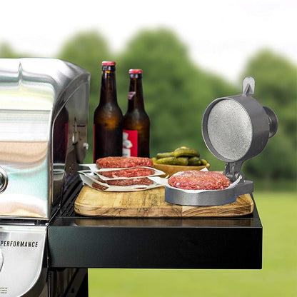 Adjustable Metal Burger Press Heavy Duty Hamburger Patty Maker Tool