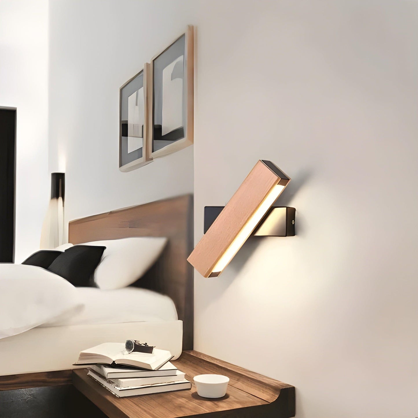 Adjustable Nordic Wooden LED Wall Light Modern Scandinavian Wall Lamp