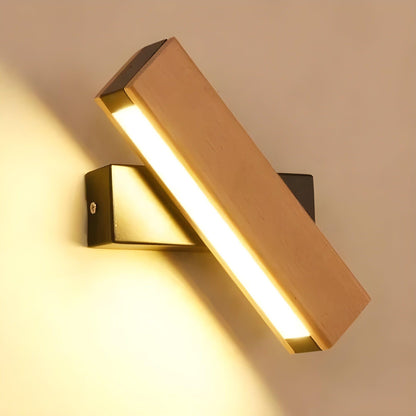 Adjustable Nordic Wooden LED Wall Light Modern Scandinavian Wall Lamp