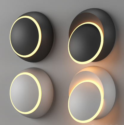 Adjustable Rotating LED Round Wall Light Modern 360 Degree Directional Wall Lamp Minimalist Lighting Fixture