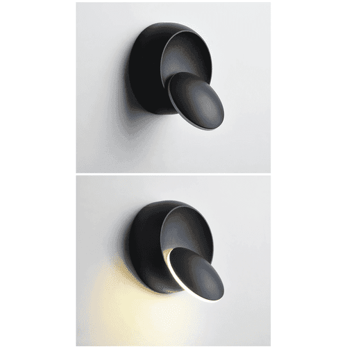 Adjustable Rotating LED Round Wall Light Modern 360 Degree Directional Wall Lamp Minimalist Lighting Fixture