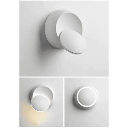 Adjustable Rotating LED Round Wall Light Modern 360 Degree Directional Wall Lamp Minimalist Lighting Fixture