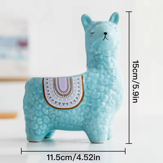 Alpaca Plant Pot Cute Animal Succulent Planter Decorative Indoor Desk Flower Pot
