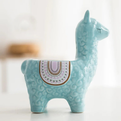 Alpaca Plant Pot Cute Animal Succulent Planter Decorative Indoor Desk Flower Pot