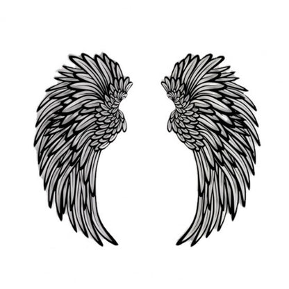 Angel Wings Wall Decoration with LED Light Modern Metal Home Decor