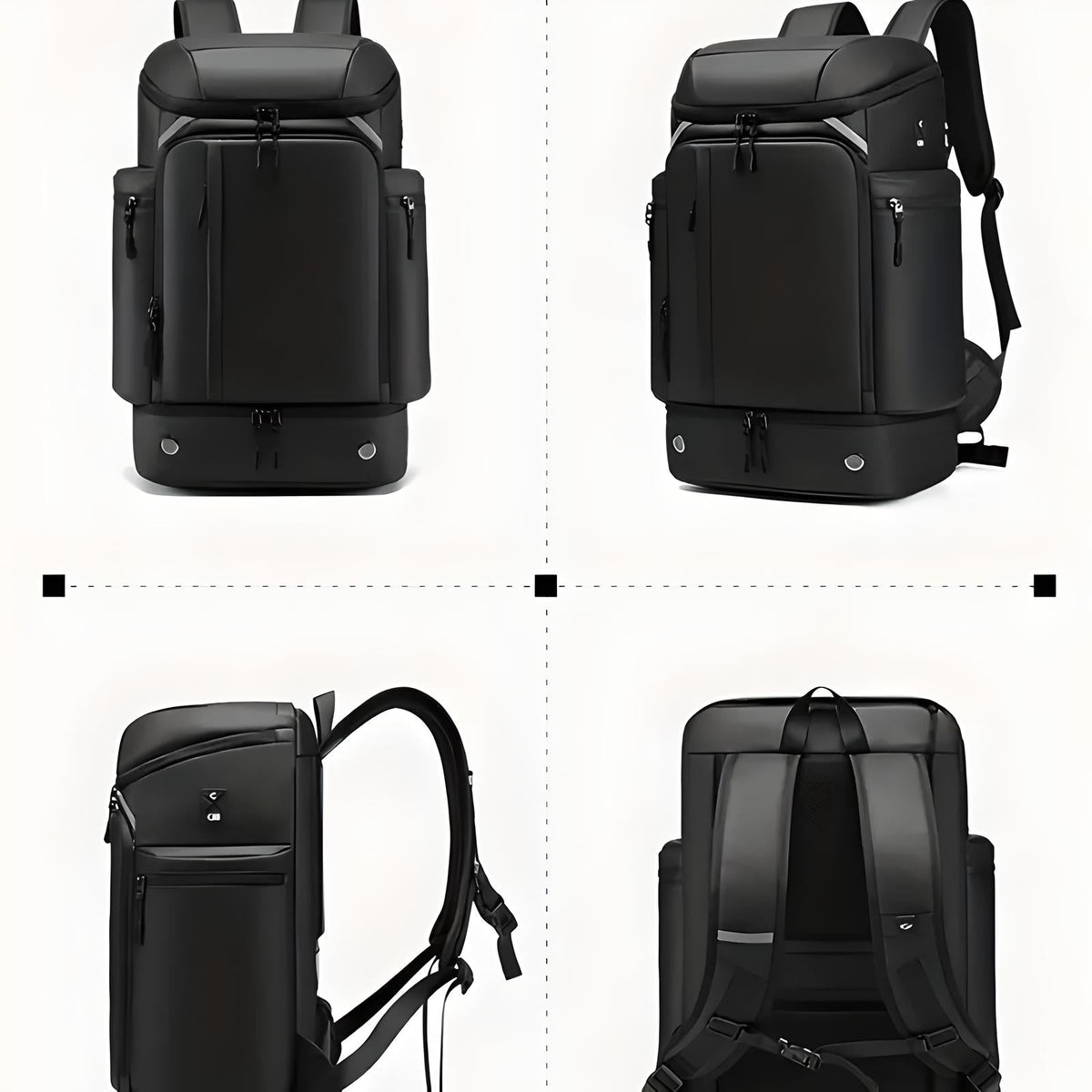 Anti-Theft Hiking Backpack Large Capacity Multi-Pocket Travel Daypack USB Port