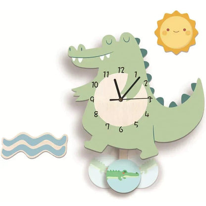 Artistic Animal Wall Clock Modern Decorative Silent Wall Clock for Living Room Bedroom Decor