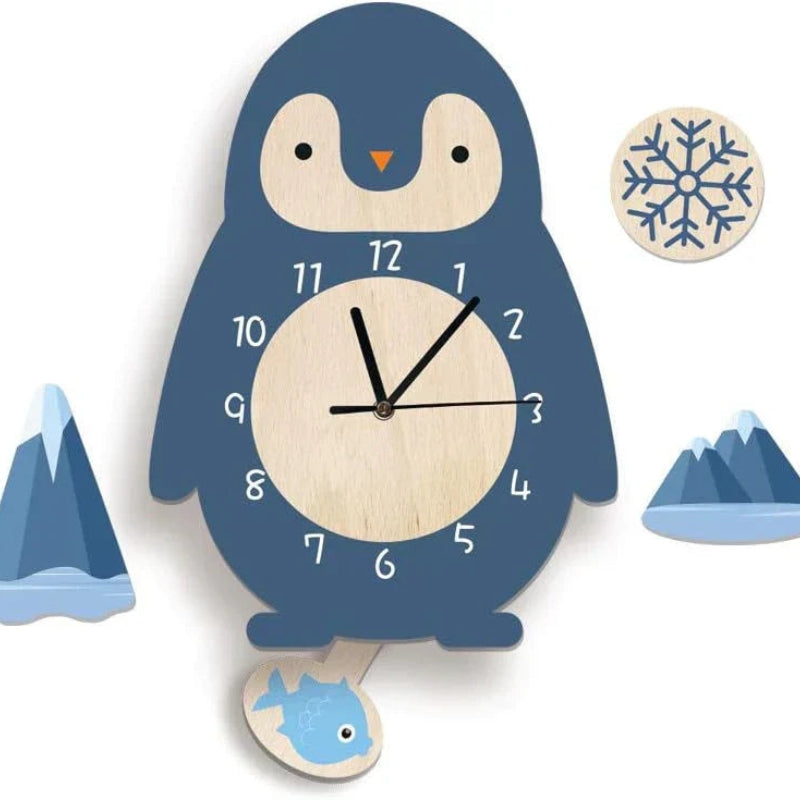 Artistic Animal Wall Clock Modern Decorative Silent Wall Clock for Living Room Bedroom Decor