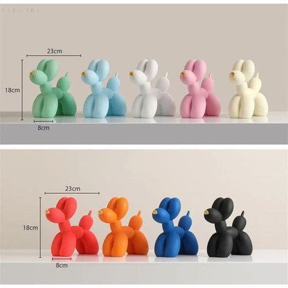 Balloon Dog Sculpture Decorative Pop Art Figurine Modern Home Desk Statue