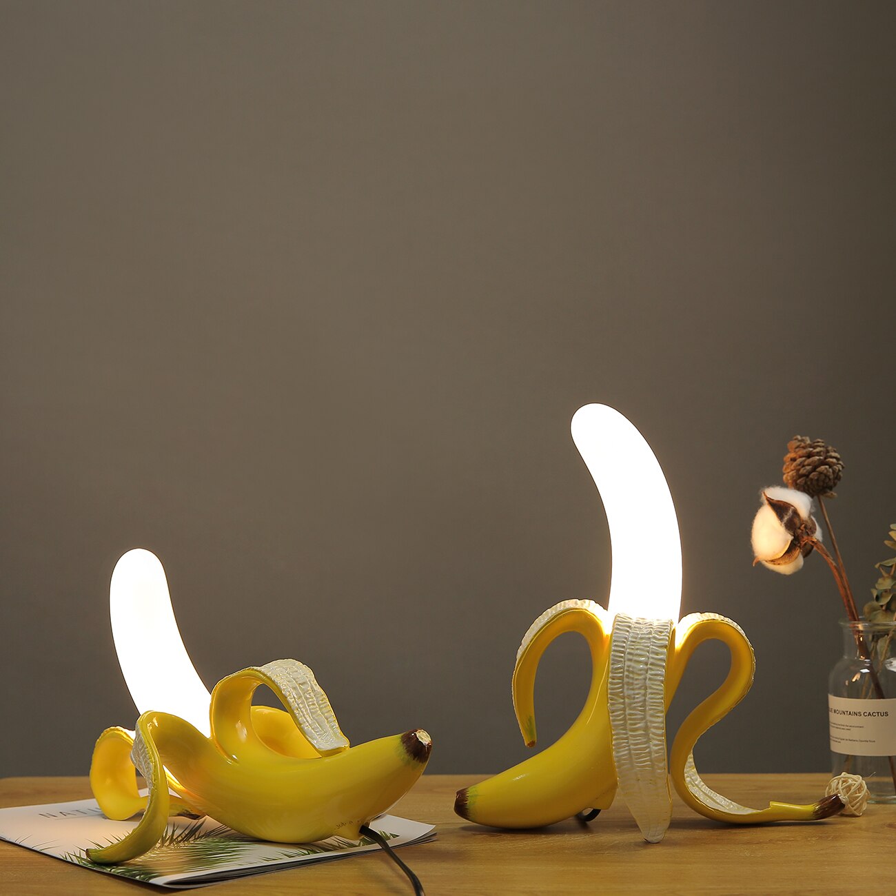 Banana Shaped Table Lamp Art Deco Decorative Ambient Light