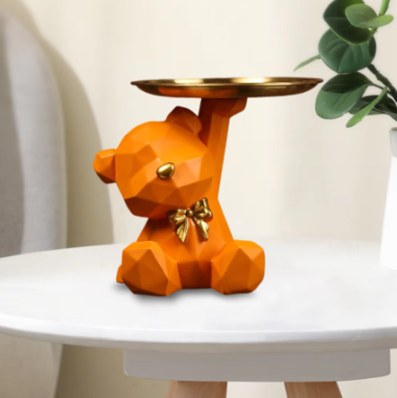 Bear Key Holder Decorative Desk Entryway Organizer