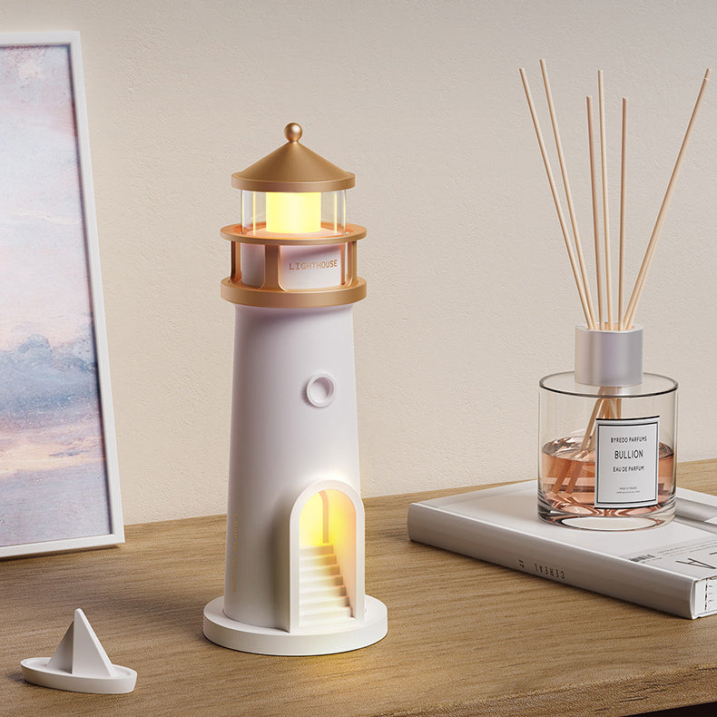 Bluetooth Speaker Lamp Moon Projection Night Light Lighthouse LED Decor
