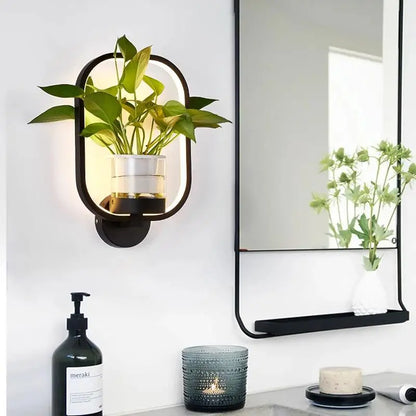 Botanical Wall Light with Planter – Modern Wall Lamp for Stylish Indoor Lighting