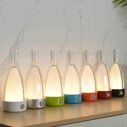 Bottle Design Rechargeable Table Lamp Dimmable LED Modern Cordless Desk Light