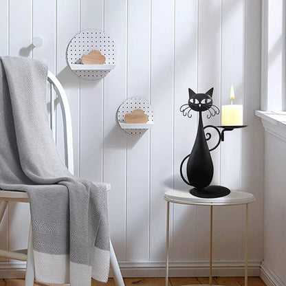 Cat Candle Holder Decorative Cat Candlestick Holder Unique Cat Home Decor Candle Stand