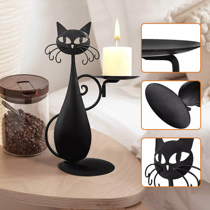 Cat Candle Holder Decorative Cat Candlestick Holder Unique Cat Home Decor Candle Stand