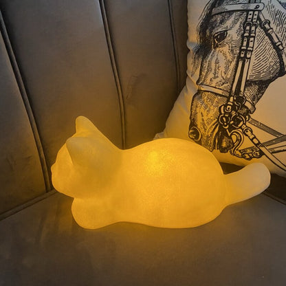 Cat Night Light Dreamy Wireless Touch Lamp Silicone Bedroom Decor Cute